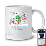 Personalized Custom Name Santa Samoyed Snowman; Lovely Christmas Tree Friends Family T-Shirt