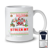 Personalized Custom Name Bulldog Stolen My Christmas Sweater; Lovely X-mas Santa Gnome T-Shirt