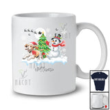 Personalized Custom Name Santa Sproodle Snowman; Lovely Christmas Tree Friends Family T-Shirt