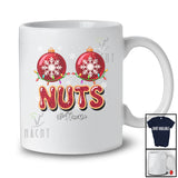 Personalized Custom Name Nuts; Awesome Christmas Two Santa Baubles Chestnuts; Couples T-Shirt
