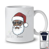 Personalized Custom Name Black Afro Santa; Proud Christmas Santa Sunglasses African Family T-Shirt