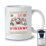 Personalized Custom Name Cat Stolen My Christmas Sweater; Lovely X-mas Santa Gnome T-Shirt