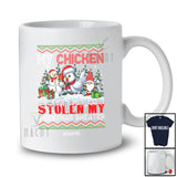 Personalized Custom Name Chicken Stolen My Christmas Sweater; Lovely X-mas Santa Gnome T-Shirt