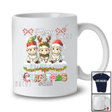Personalized Custom Name Merry Christmas; Colorful Three X-mas Santa Elf Sheep; Farmer T-Shirt