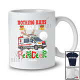 Personalized Custom Name Nothing Runs Like A Reindeer; Joyful Christmas Lights Ambulance Driver T-Shirt