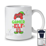 Personalized Custom Name The Gamer Elf; Awesome Christmas Gaming Elf; Pajama Family T-Shirt