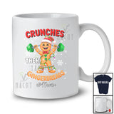 Personalized Custom Name Crunches Then Gingerbreads; Joyful Christmas Weightlifting Gym Fitness T-Shirt