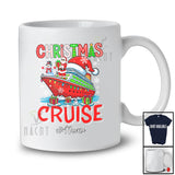 Personalized Custom Name Christmas Cruise; Lovely Christmas Snowman Santa Family Group T-Shirt