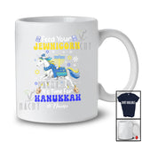 Personalized Custom Name Feed Your Jewnicorn Time For Hanukkah; Lovely Chanukah Lights Unicorn T-Shirt