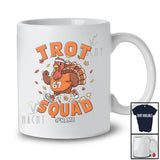 Personalized Custom Name Trot Squad; Joyful Thanksgiving 67 Runner Running Turkey; Teenager Family T-Shirt