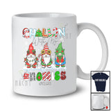 Personalized Custom Name Chillin' With My Gnomies; Fantastic Christmas Three Gnomes Group T-Shirt