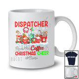 Personalized Custom Name Dispatcher Runs On Coffee Christmas Cheer; Lovely Snow Jobs T-Shirt
