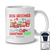 Personalized Custom Name Dog Groomer Runs On Coffee Christmas Cheer; Lovely Snow Jobs T-Shirt
