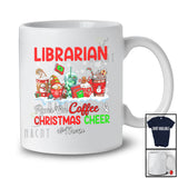 Personalized Custom Name Librarian Runs On Coffee Christmas Cheer; Lovely Snow Jobs T-Shirt