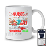 Personalized Custom Name Nurse Runs On Coffee Christmas Cheer; Lovely Snow Jobs T-Shirt