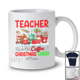 Personalized Custom Name Teacher Runs On Coffee Christmas Cheer; Lovely Snow Jobs T-Shirt