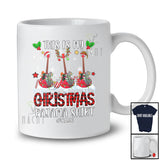Personalized Custom Name My Christmas Pajama Shirt; Amazing Three Plaid Guitar Musician T-Shirt