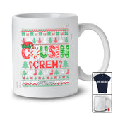 Personalized Custom Name Cousin Crew; Adorable Christmas Sweater Candy Canes Elf; Family T-Shirt