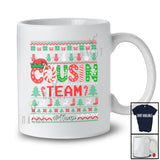 Personalized Custom Name Cousin Team; Adorable Christmas Sweater Candy Canes Elf; Family T-Shirt