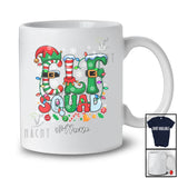 Personalized Custom Name Elf Squad; Humorous Christmas Lights Elf Costume Pajamas; Family T-Shirt