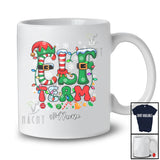 Personalized Custom Name Elf Team; Humorous Christmas Lights Elf Costume Pajamas; Family T-Shirt