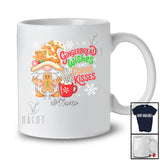 Personalized Custom Name Gingerbread Wishes And Coffee Kisses; Lovely Christmas Gnome Baker T-Shirt