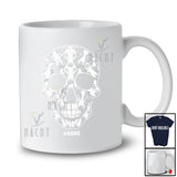 Personalized Custom Name Skull Shape Whippet Owner; Creepy Halloween Family T-Shirt