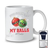 Personalized Custom Name Stop Staring At My Balls; Sarcastic Christmas Ornemants Dirty Adult; Family T-Shirt
