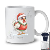 Personalized Custom Name Santa Chicken Sweater Snow; Amazing Christmas Chicken Farmer T-Shirt