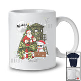 Personalized Custom Name Santa Snowman Go Hunting; Humorous Christmas Santa Hunter Lover T-Shirt