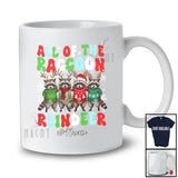 Personalized Custom Name All Raccoon Reindeer; Adorable Christmas Four Deer Raccoon Moose T-Shirt