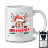 Personalized Custom Name I Am The Dog Groomer Reindeer; Lovely Christmas Jobs Proud T-Shirt