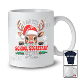 Personalized Custom Name I Am The School Secretary Reindeer; Lovely Christmas Jobs Proud T-Shirt