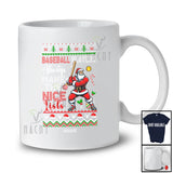 Personalized Custom Name Softball Players Make Nice Lists; Amusing Christmas Sweater Santa T-Shirt