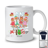 Personalized Custom Name RN Squad; Humorous Christmas Gingerbread Nurse Doctor Medical T-Shirt