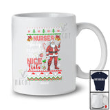 Personalized Custom Name Nurses Make Nice Lists; Amusing Christmas Sweater Santa Nurse T-Shirt