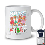 Personalized Custom Name Nurse Squad; Humorous Christmas Gingerbread Nurse Doctor Medical T-Shirt
