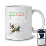 Personalized Custom Name Christmas; Joyful Sweater Shetland Sheepdog Knitting Crochet Damage T-Shirt