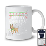 Personalized Custom Name Merry Christmas; Joyful Sweater Pit Bull Knitting Crochet Damage T-Shirt