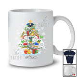 Personalized Custom Name Police Officer Tools Christmas Tree; Amazing X-mas Lights Proud Jobs T-Shirt