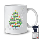 Personalized Custom Name Garbage Truck Santa Christmas Tree; Joyful Driver Boys Family T-Shirt