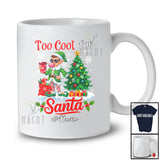 Personalized Custom Name Too Cool For Santa; Merry Christmas Elf Sunglasses Drink Coffee T-Shirt