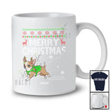 Personalized Custom Name Merry Christmas; Joyful Sweater Chihuahua Knitting Crochet Damage T-Shirt