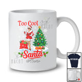 Personalized Custom Name Too Cool For Santa; Merry Christmas Santa Women Drink Coffee T-Shirt