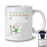 Personalized Custom Name Merry Christmas; Joyful Sweater Cat Knitting Crochet Damage T-Shirt