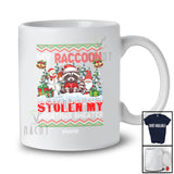 Personalized Custom Name Raccoon Stolen My Christmas Sweater; Lovely X-mas Santa Gnome T-Shirt