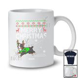 Personalized Custom Name Christmas; Joyful Sweater Appenzeller Sennenhund Knitting Crochet Damage T-Shirt