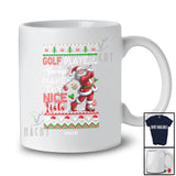 Personalized Custom Name Golf Players Make Nice Lists; Amusing Christmas Sweater Santa T-Shirt
