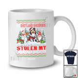 Personalized Custom Name Shetland Sheepdog Stolen My Christmas Sweater; Lovely Santa Gnome T-Shirt