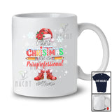 Personalized Custom Name First Christmas As A Paraprofessional; Joyful Santa Promoting Future Jobs T-Shirt